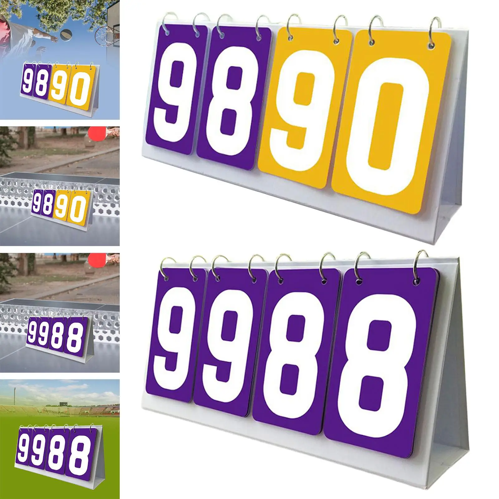 

Table Score 4 digits Sports Scoreboard for Basketball Soccer Outdoor