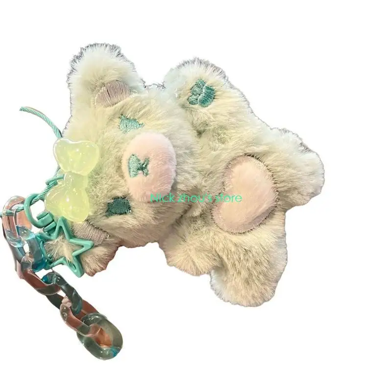E15E Colorful Little Bear Bag Pendant Five Point Star Phone Chain Thoughtful Gift