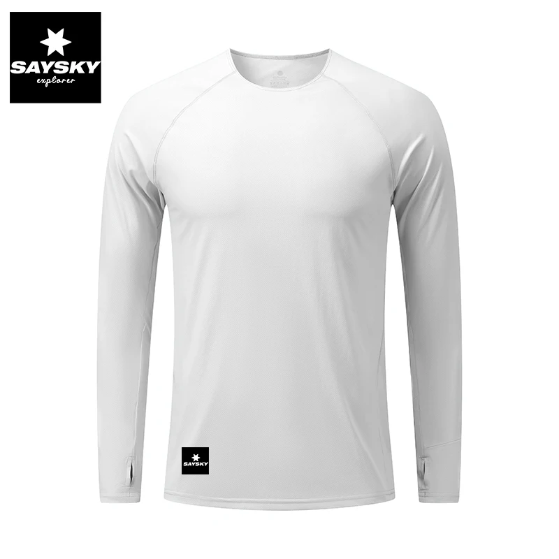 

Men's Long Sve T-irt Qui Dry Moisture ng Breathable Fitn Training Running Marathon Outdoor Sports SAY