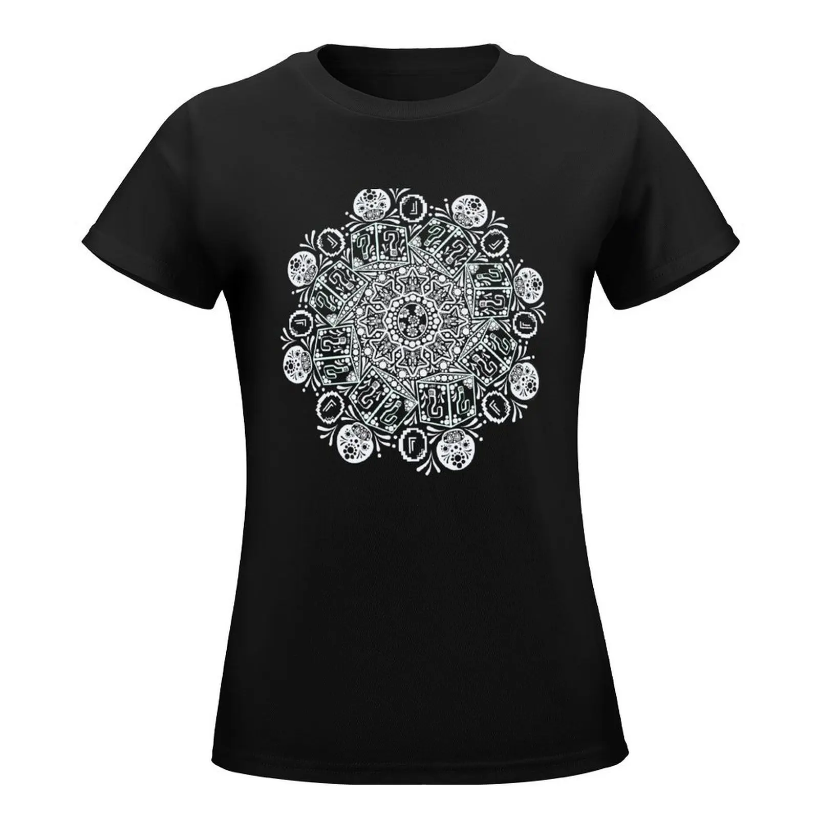 Gamer mandala white T-Shirt animal print shirt for girls funny heavyweights summer tops Women t shirt