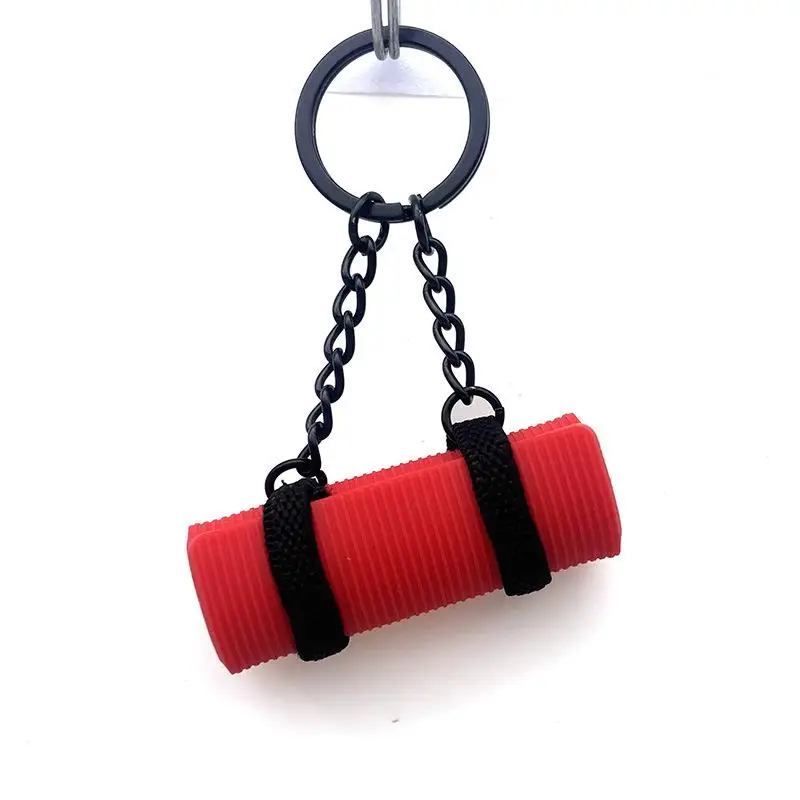 Afbeelding 5: 1 stuks yogamat mini-schuimroller sleutelhanger sportstijl siliconen schuim sleutelhanger trinket creatief hoe te yoga sleutelhanger