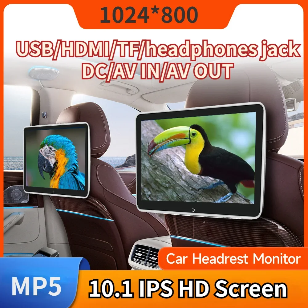 11.6/10.1 Inch digital touch screenpanel Car Headrest Monitor MP5 Player Mirror Link FM HD With USB Screen  Multimedia Player