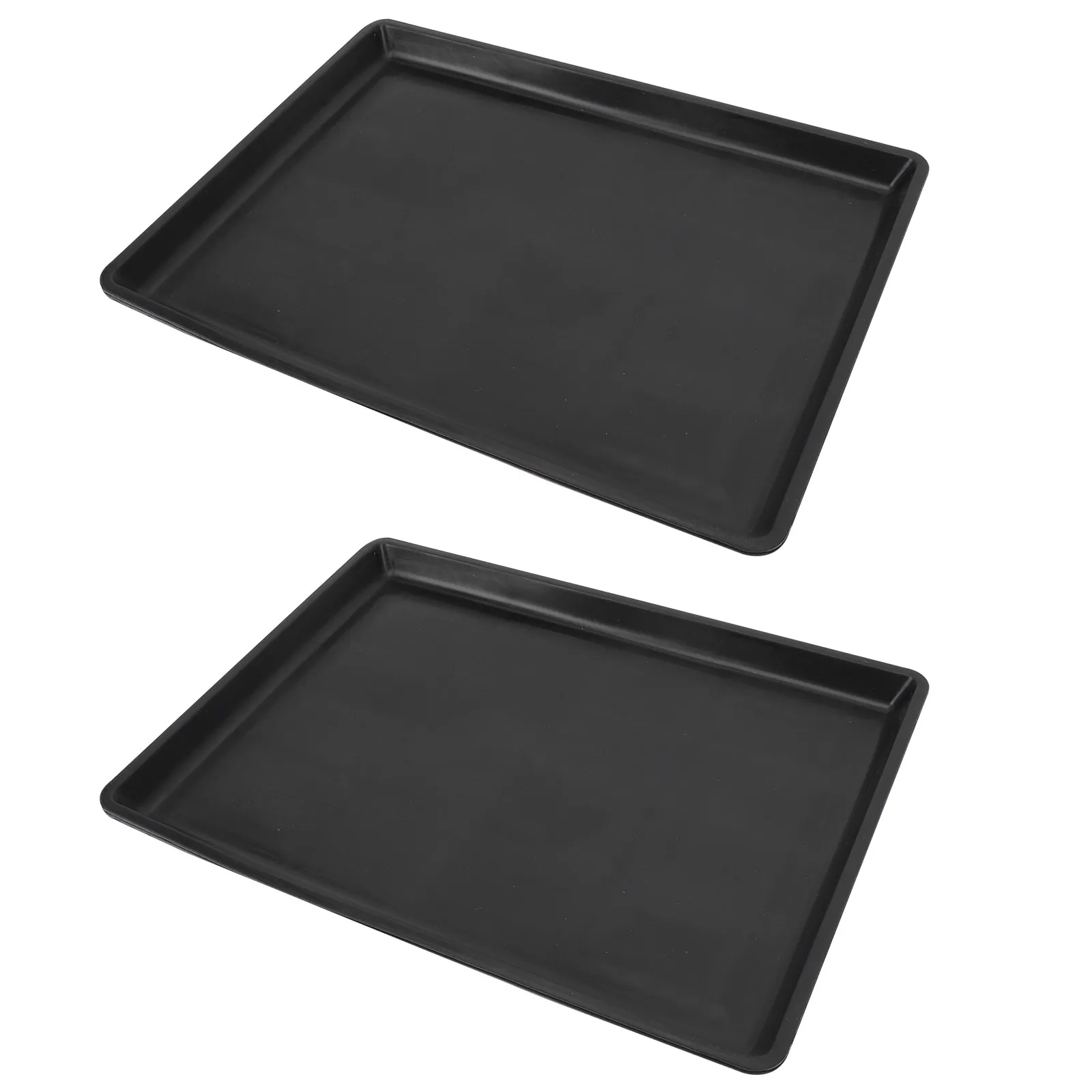 

2Pcs Heavy Duty Plastic Pet Cage Bedpan Tray for Small Pets Dog Cat Rabbit Potty Pan Indoor Outdoor Use Pet Cage Accessory Black