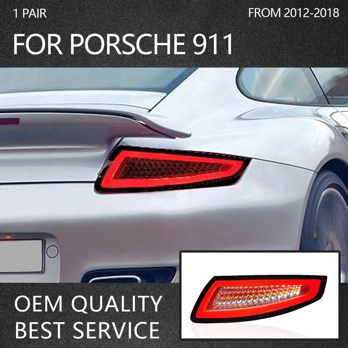 

Аксессуары для задних фонарей для Porsche 911 2012-2018 997,1