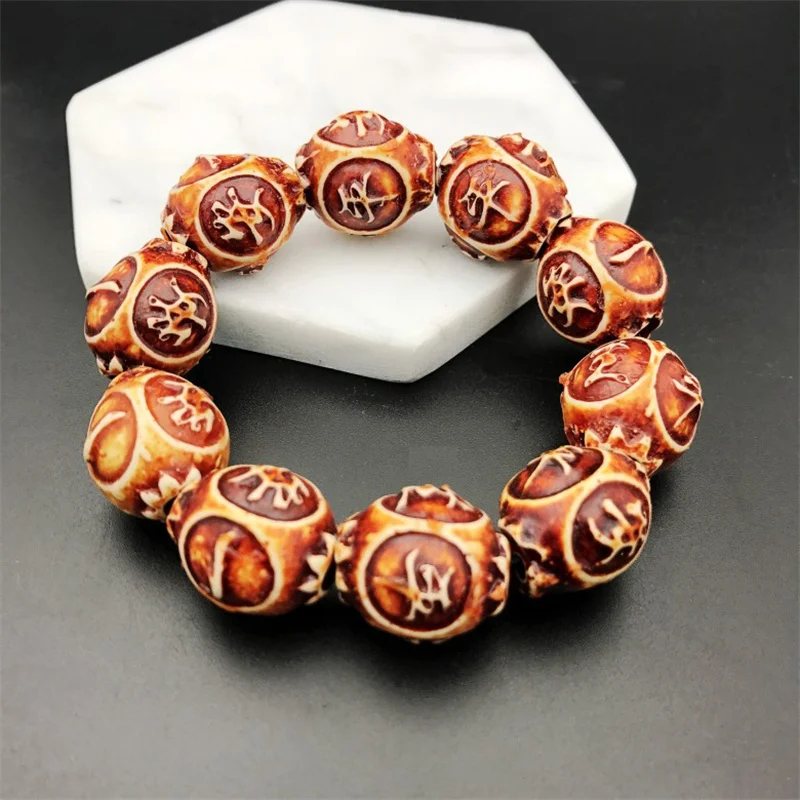 Fashion Rudraksha Beads Bracelets for Women Nature Rudraksha Bracelets Men Religious Buddha Meditation Buddhism Jewelry Amulets