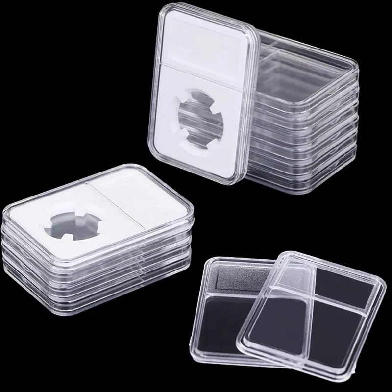 

6pcs Coin Plate Protection Display Stand Storage Square Clear Organiser Display Box for Coin Collection Storage Enthusiasts