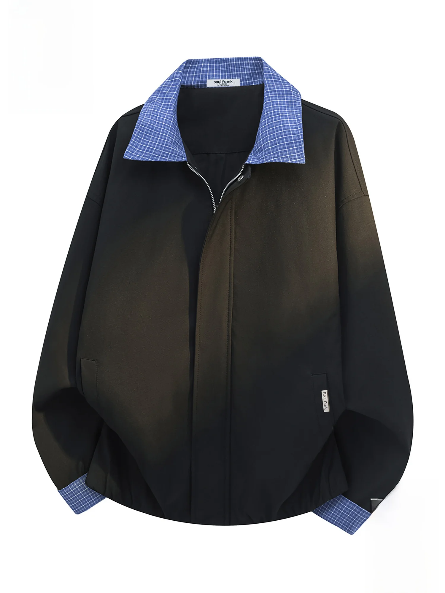 

Мужская повседневная рабочая куртка Paul Frank в стиле ретро с клетчатым воротником и вставками, весенняя верхняя одежда свободного кроя, не требующая глажки, из полиэстера, молодежная