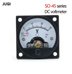 SO-45 circular pointer DC voltmeter 5V 10V 15V 20V 25V 30V 50V 100V 300V 500V 1000V Analog panel pointer voltmeter