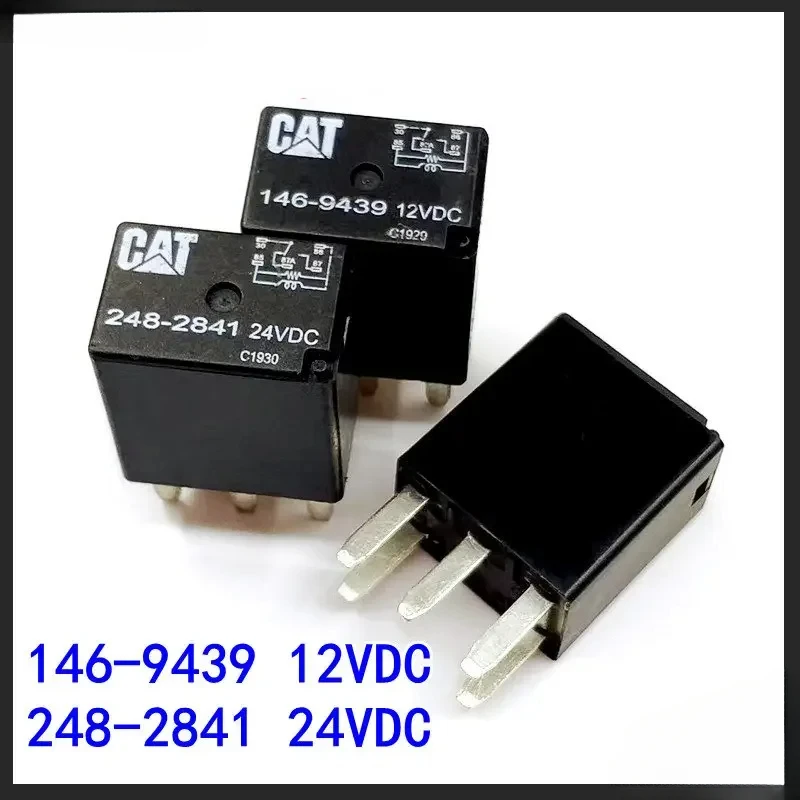 （Brand New ）1pcs/lot 100% original genuine relay:146-9439 12VDC 248-2841 24VDC 5pins Excavator loader CAT automobile relay