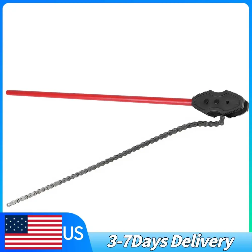 

64-дюймовый сантехнический инструмент для труб диаметром 2-12 дюймов, регулируемый, с цепью длиной 56,7 дюйма, для механиков и сантехников