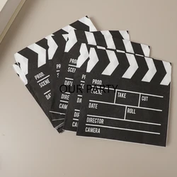 20Pcs/Bag Cinema Festival Theme Disposable Napkins Production Paper Tissues for Movie Night Birthday Party Decoration
