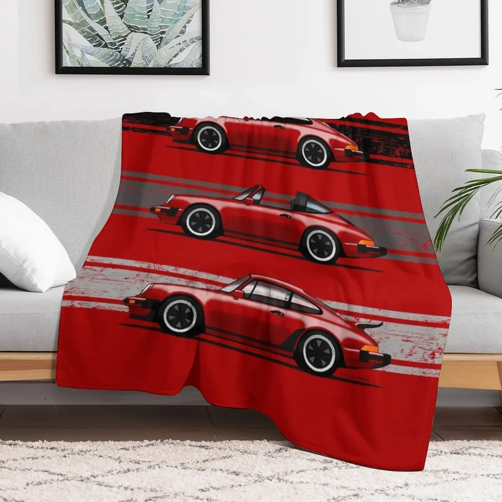 My drawing of the iconic German sports cars in green Throw Blanket valentine gift ideas Decorative Sofas Picnic Blankets