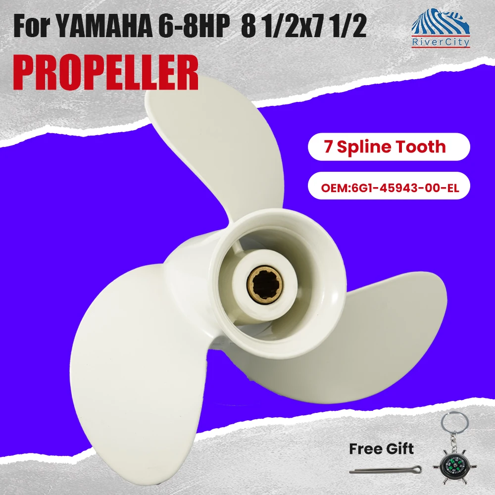 

Для Yamaha 6-8 HP 7, подвесной гребной винт из тика, 8 1/2x7 1/2 лодочного двигателя, винт из алюминиевого сплава, корабль, морской двигатель, 3 лопасти