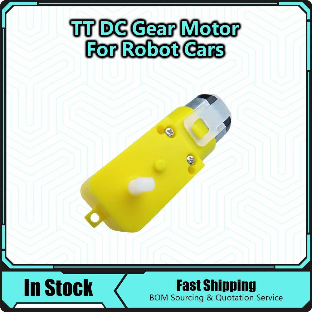 Dual Shaft TT Motor DC 3-12V Smart Car Robot Gear Motor Install EMC Smart Car Chassis Four Drive Car Motor Gearmotor