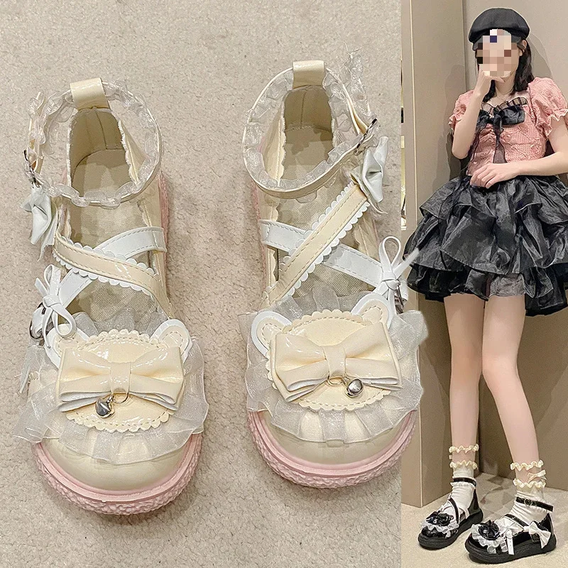 

JK Туфли для губчатого торта Y2K Japan Kawaii Love StoryTransfer Landmine Series Туфли для девочек на толстой подошве Туфли для губчатого торта Subculture