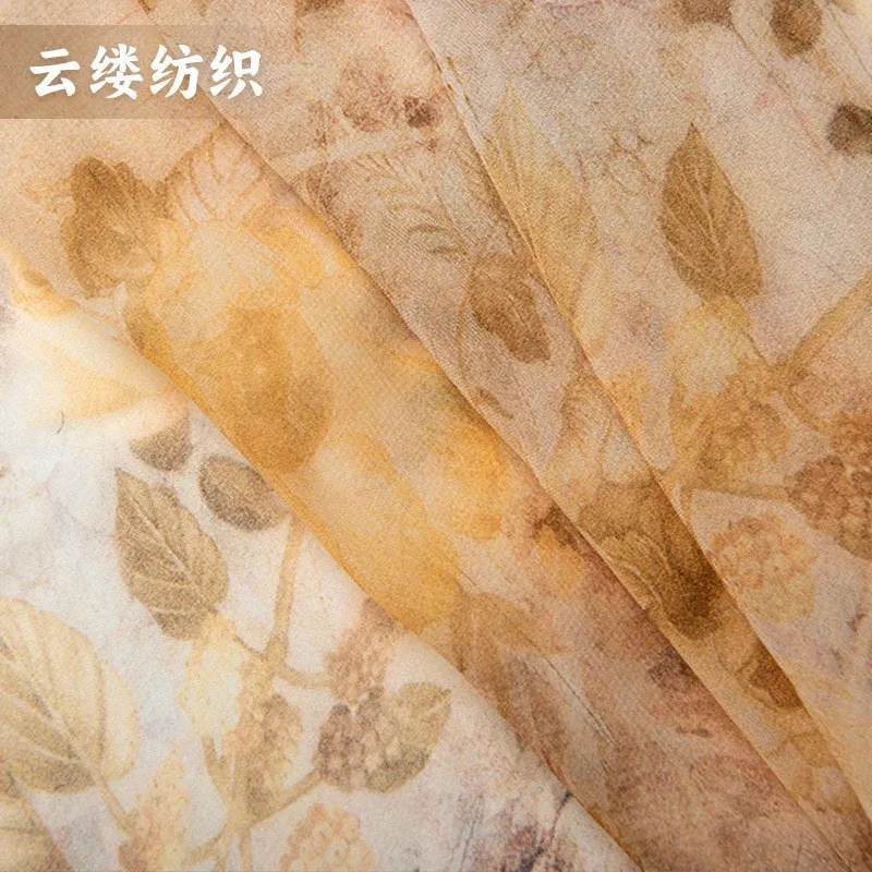 silk georgette printed fabric is light thin not stuffy soft and flowing It a for clothing design