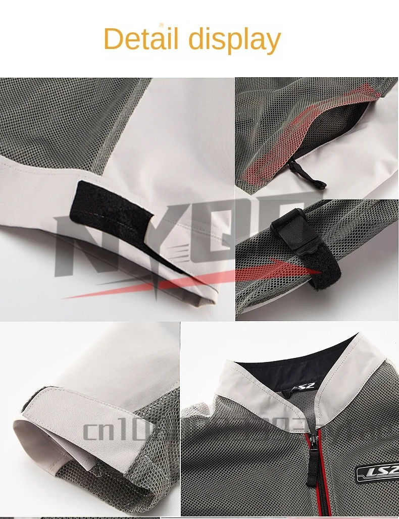 LS2 Motorcycle Riding Suit for Men Women Anti Fall Breathable Summer Motorcycle Racing Clothes with Built-in Protective Gear