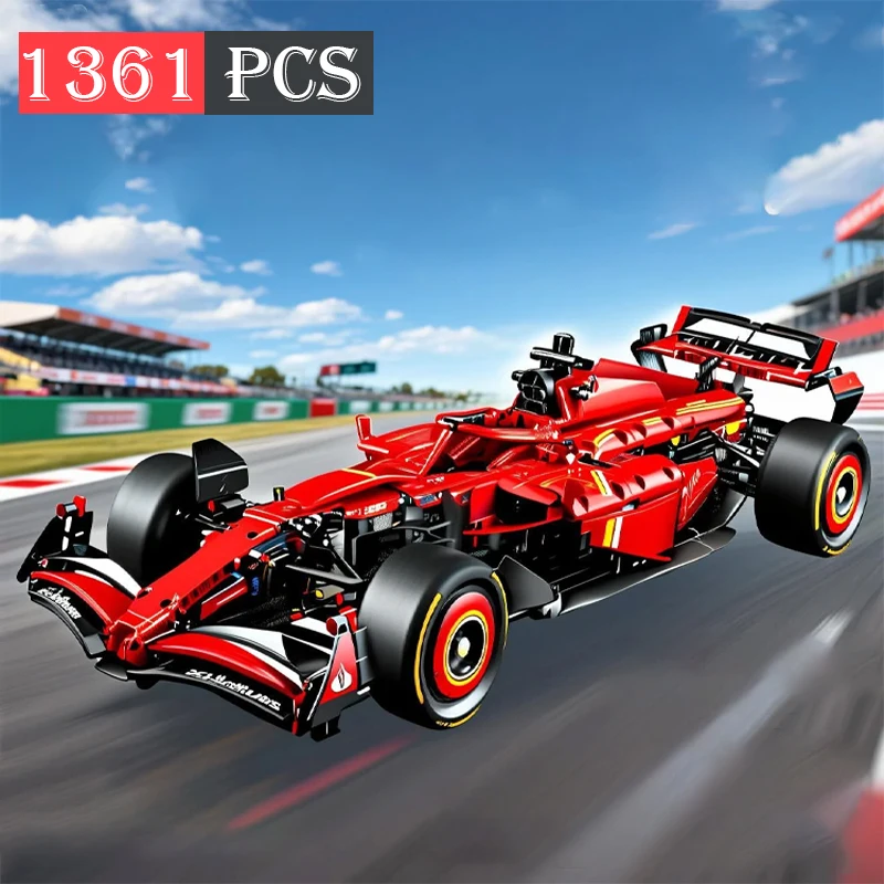 

Technical 1361PCS SF-24 F1 Race Car 42207 Serie Mechanical Group Sport Car Realistic Features Display Model Car Collection Decor