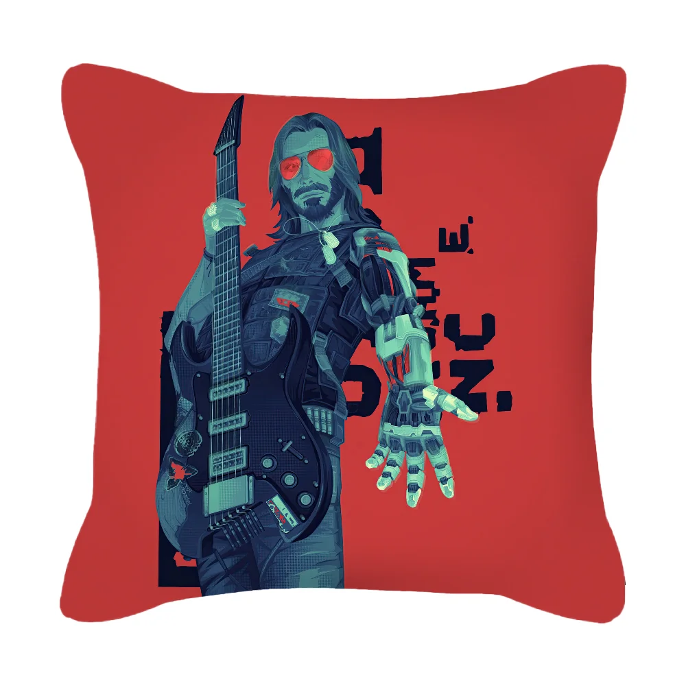 Decorative Cushions Christmas Covers Cyberpunk 2077 Christmas Decorations for Home Decor Items Cushion Cover Gabby's Dollhouse