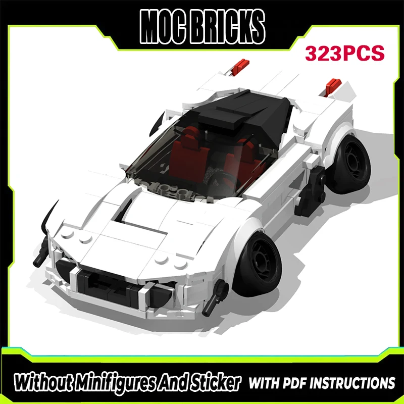 

Конструктор MOC: Модель гоночного автомобиля, классический модифицированный автомобиль NSX, модульная технология, подарки, праздничный набор для сборки, детские игрушки