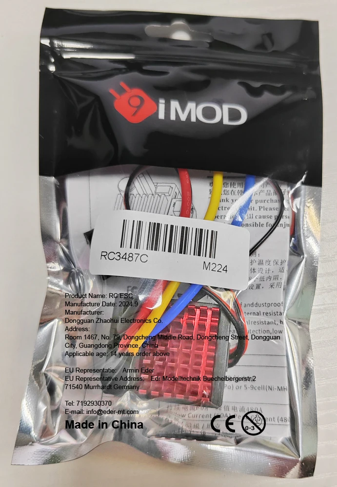 

Комплект 9IMOD RC: коллекторный мотор и ESC 1060 RTR 60A, водонепроницаемый ESC с мотором 540/550 для 1/10