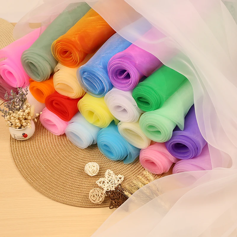 Organza fabric Encrypted yarn decorative yarn Wedding yarn wedding veil Puff skirt yarn fabric mesh fabric