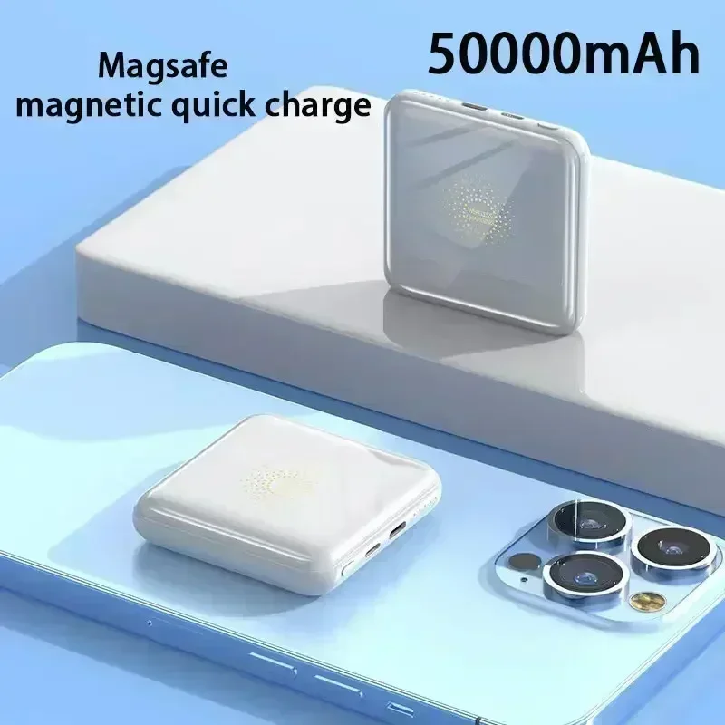 

WE Mini Power Bank 50000mAh Fast Charging Magnetic Wireless For IPhone 13 14 15 ProMax Portable External Battery Phone Accessori