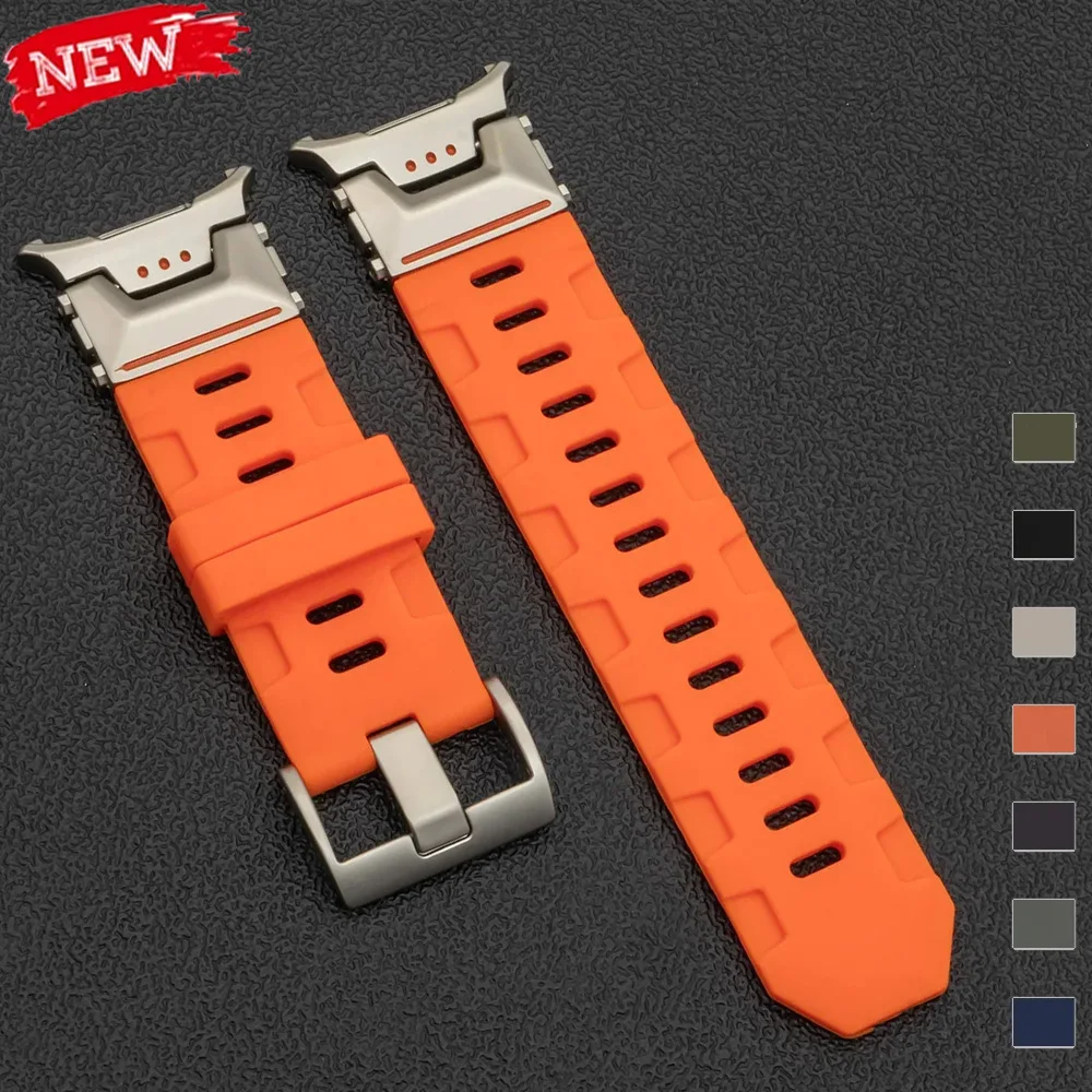 Nahtloses Gebogenes Armband für Samsung Galaxy Watch Ultra 47mm Luxus Herren Sportband Galaxy Ultra 2025 Weiches Silikon-Schlaufenarmband