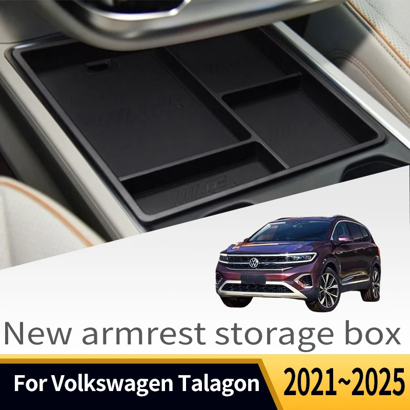 

Автозапчасти для Volkswagen Talagon 2021 ~ 2025, автомобильный центральный подлокотник, ящик для хранения, многофункциональные автомобильные аксессуары