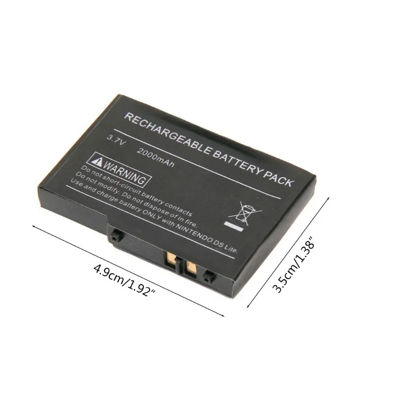 PURFIELD OSTENT 2000mAh 3.7V Bateria de lítio recarregável + kit de ferramentas para Nintendo DSL NDS Lite Gamepad Bateria de substituição