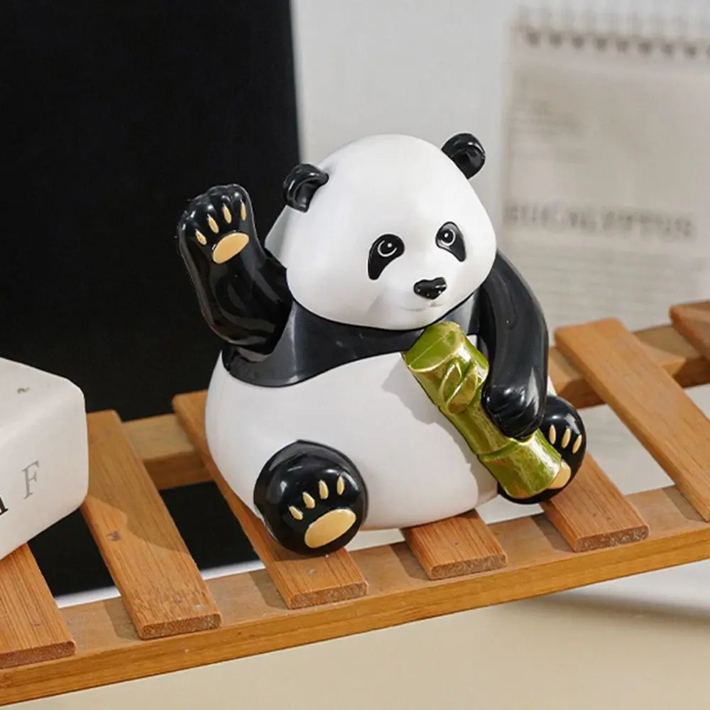 Automatic Wave Hands Panda Toys Bamboo Cute Solar Power Wave Hands Toys Creative Desktop Ornament Panda Animals Figures