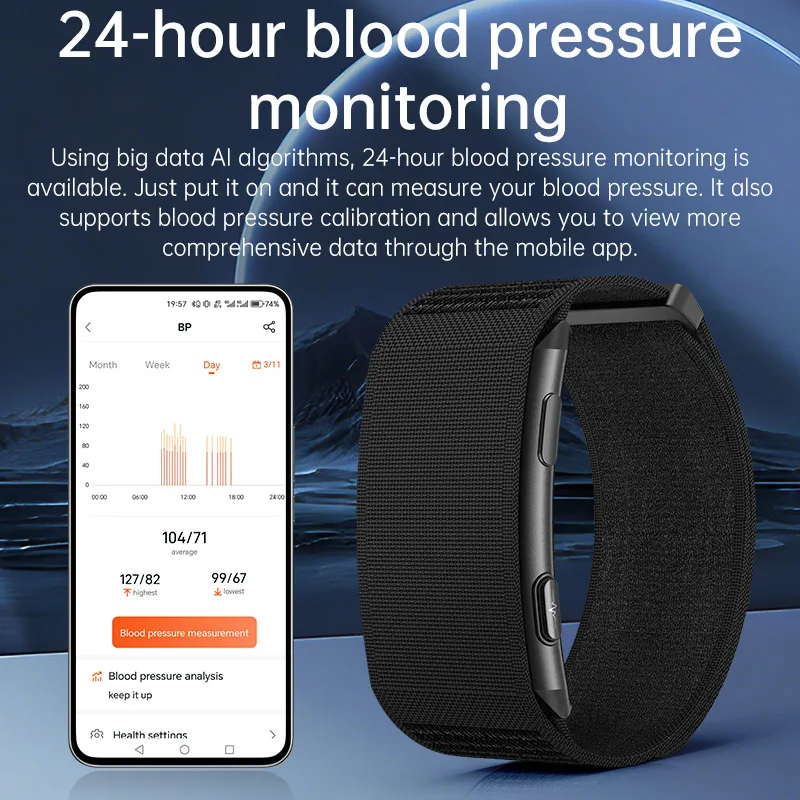 VWAR No Screen Health Smart Bracelet ECG+PPG Blood Pressure Heart Rate Sleep 24h Monitoring Fitness Tracker Smartwatch Men Women