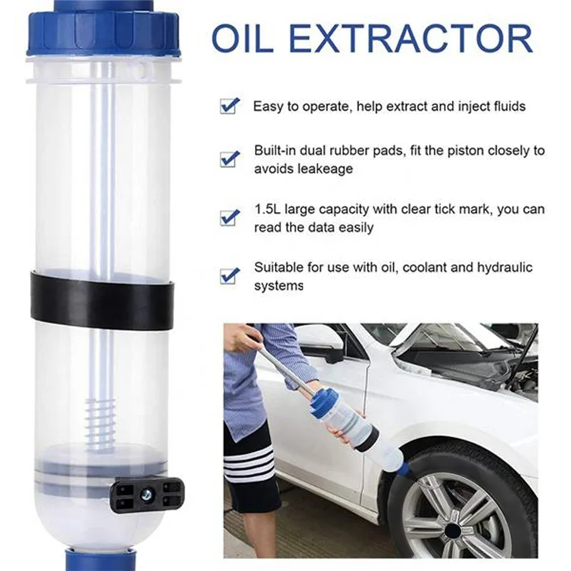 1500CC Car Brake Fluid Oil Replacement Tool Oil Extractor Pump Filling Bottle Transfer Car Fuel Pump Dispenser