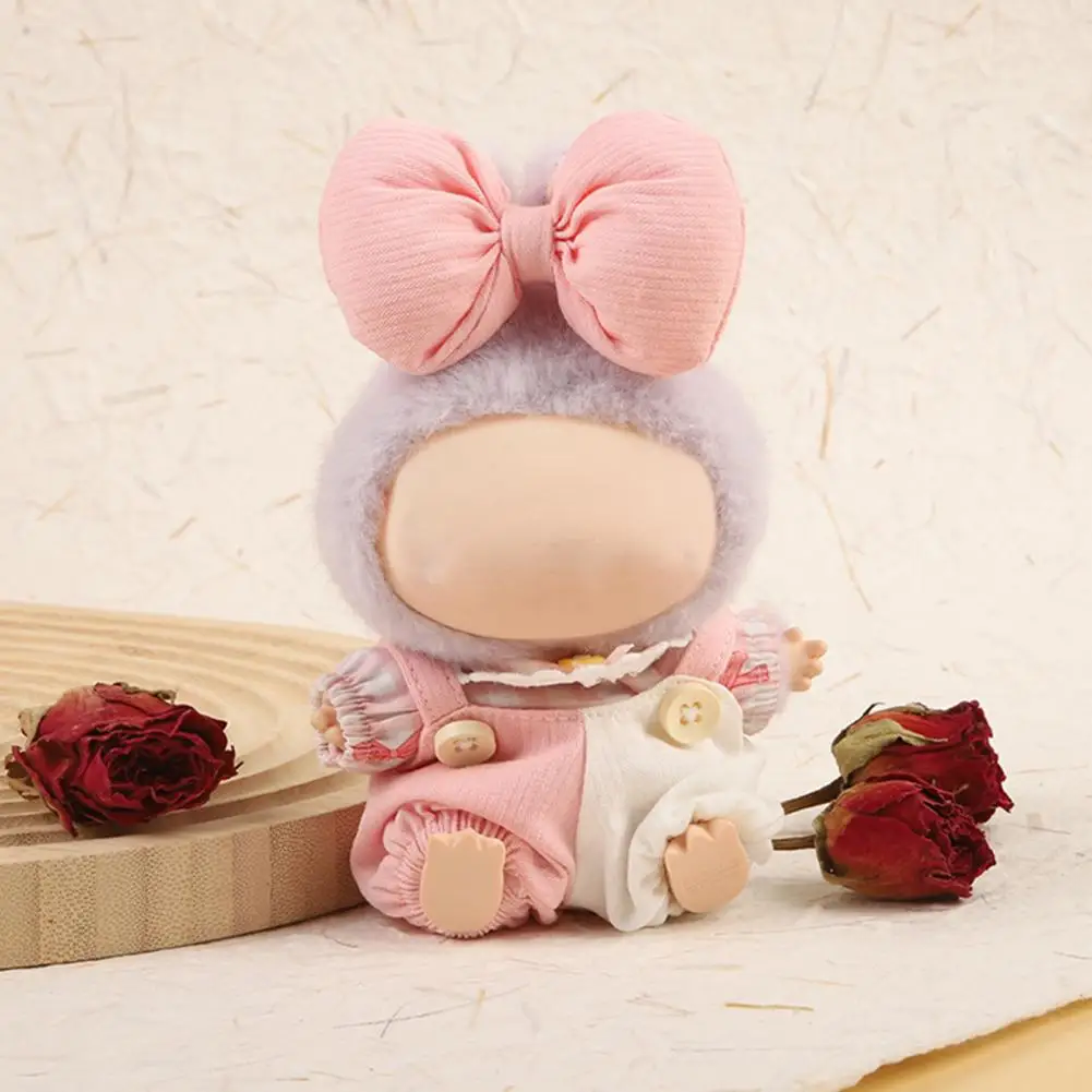 Conjunto de ropa para muñecas de 17cm, ropa para muñecas de tela suave, conjunto de ropa para muñecas elegante de lujo con accesorios para muñecas de 17cm Labu-bu