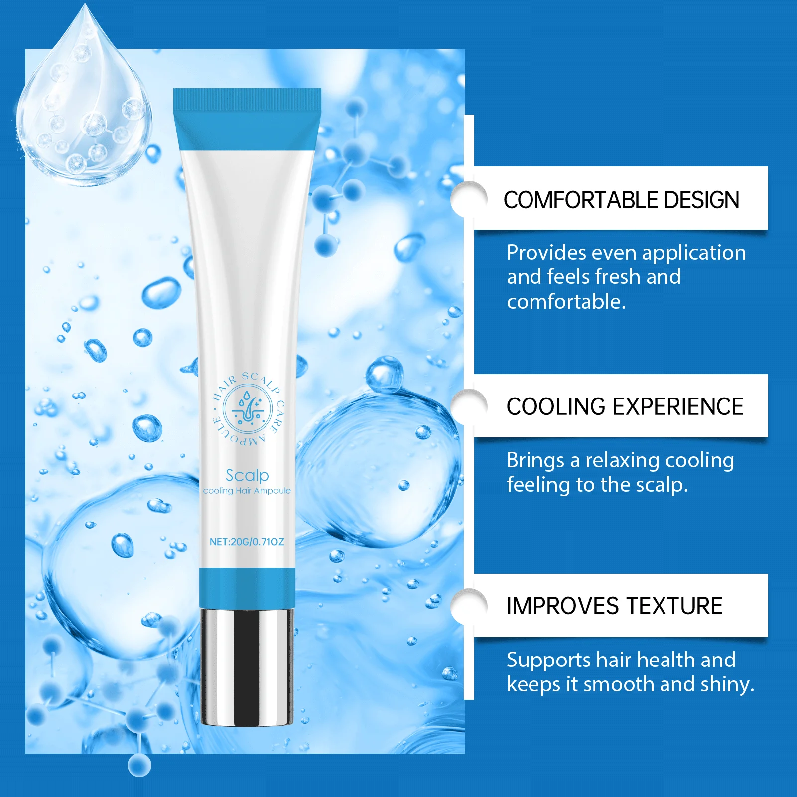 Hair Ampoule Serum Scalpy Hair Growth Serum Roll on for Thicker Refreshing Scalp Treatment Reduces Breakage Hair Care Products