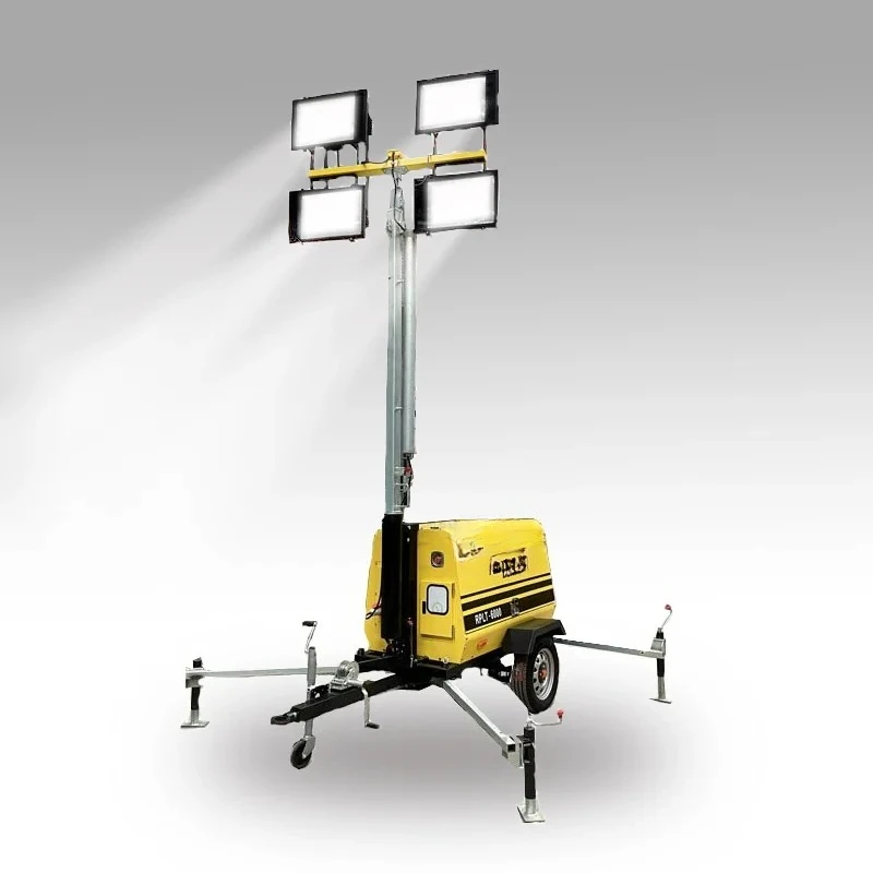Mobile Light Tower diesel Outdoor Trailer Emergency Light Tower Price Construction Night Lighting