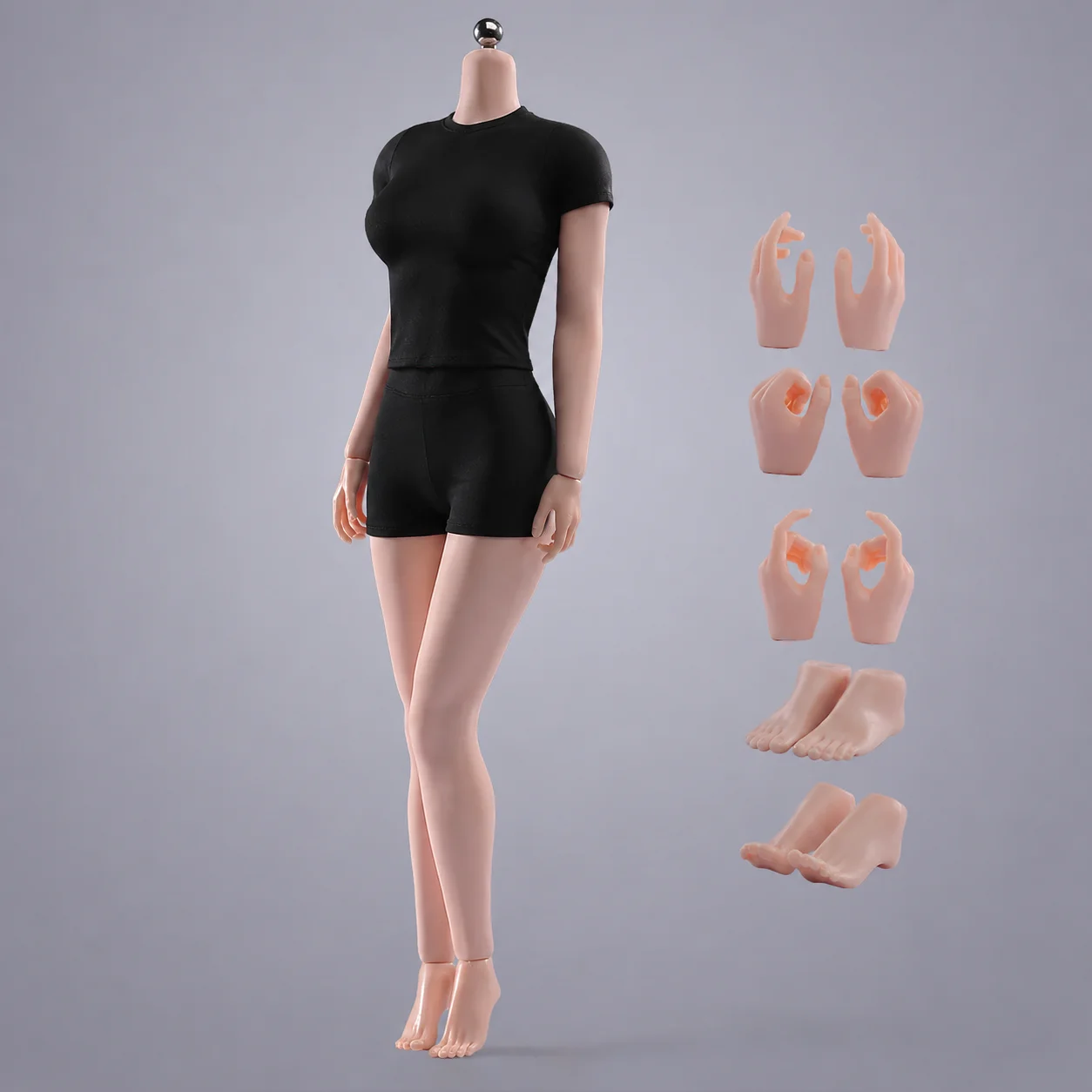 Nahtloser weiblicher Körper im Maßstab 1/6, große Brüste, super beweglich, 12'' AB001, flexibler Actionfigurenkörper für 1/6-Köpfe