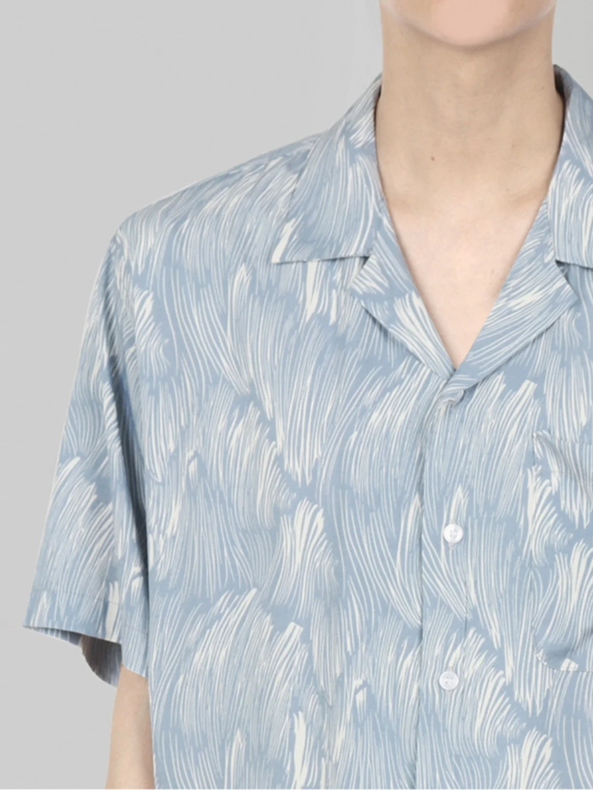 

Floral Print ort Sve Men's irt Trendy Casual Loose Fit Breathable Thin Material Autumn Square Collar Daily Wear