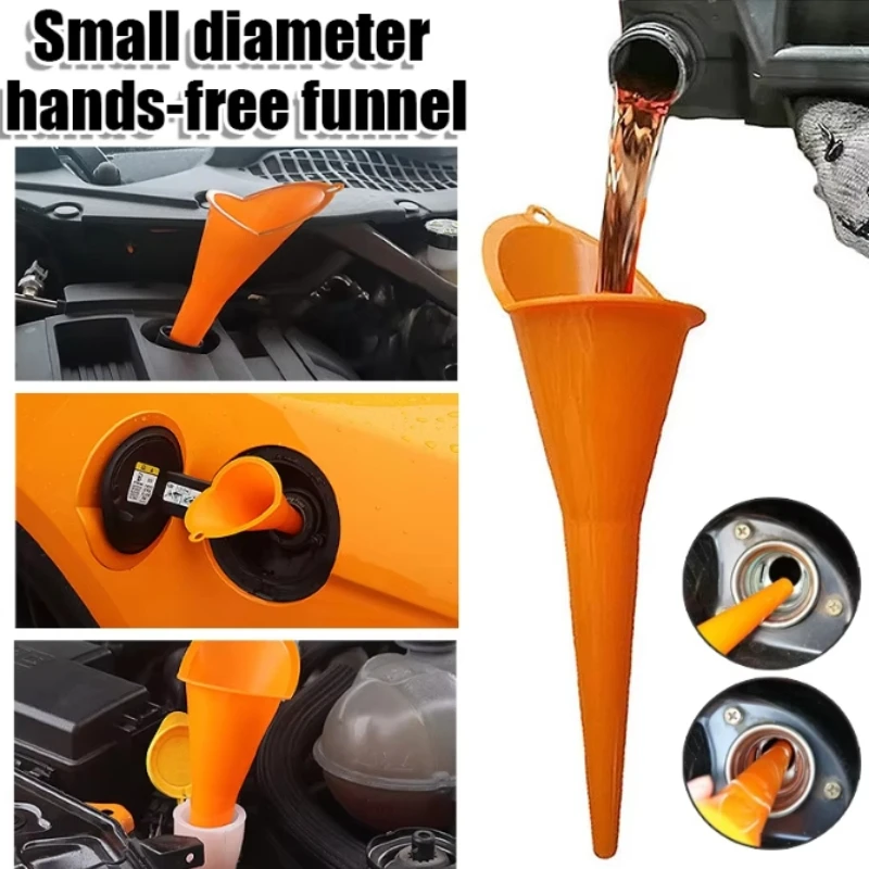 1/10PCS Extended slanted spout funnel handsfree fuel filling funnel for adding engine oil gasoline motorcycle car fuel additives