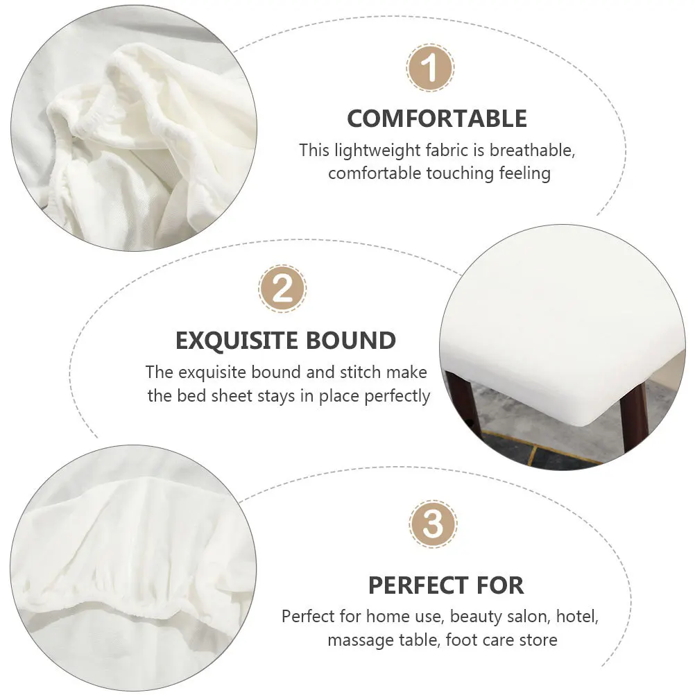 

Elastic Foot Massage Bed Cover Beauty Sheet Soft Comfortable Durable Fitted Spa Table Cover Breathable Skin Friendly