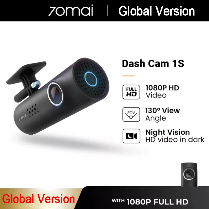 Global Version 70mai Dash Cam 1S 1080P HD Car Full HD DVR for  Smart Voice Control Dash Cam Camera Recorder Wifi Night Vision