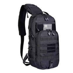 Men's sling bag, cycling single shoulder diagonal cross backpack, camouflage outdoor multifunctional tactical chest bag, handbag