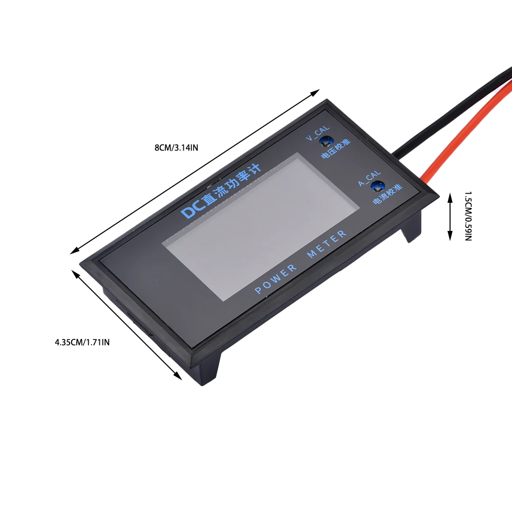 DC8-12V 10A LCD 4-Bit High Precision Voltage Ammeter Power Meter Measuring Range DC 0-500V 0-5000W Digital Current Test Gauge