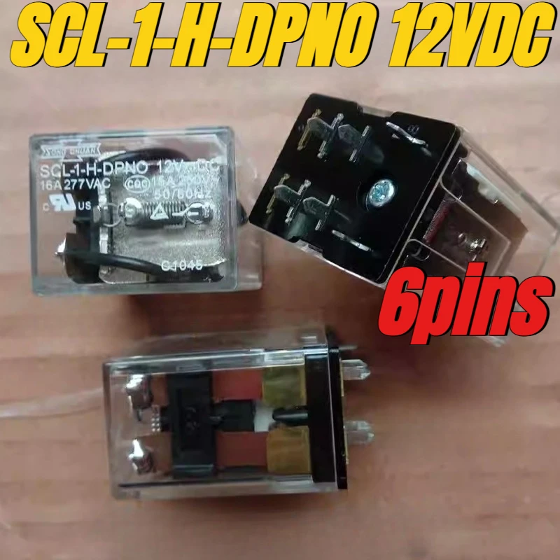 (Brand New Original)1pcs/lot 100% original genuine relay:SCL-1-H-DPNO 12VDC 6pins 16A Intermediate relay