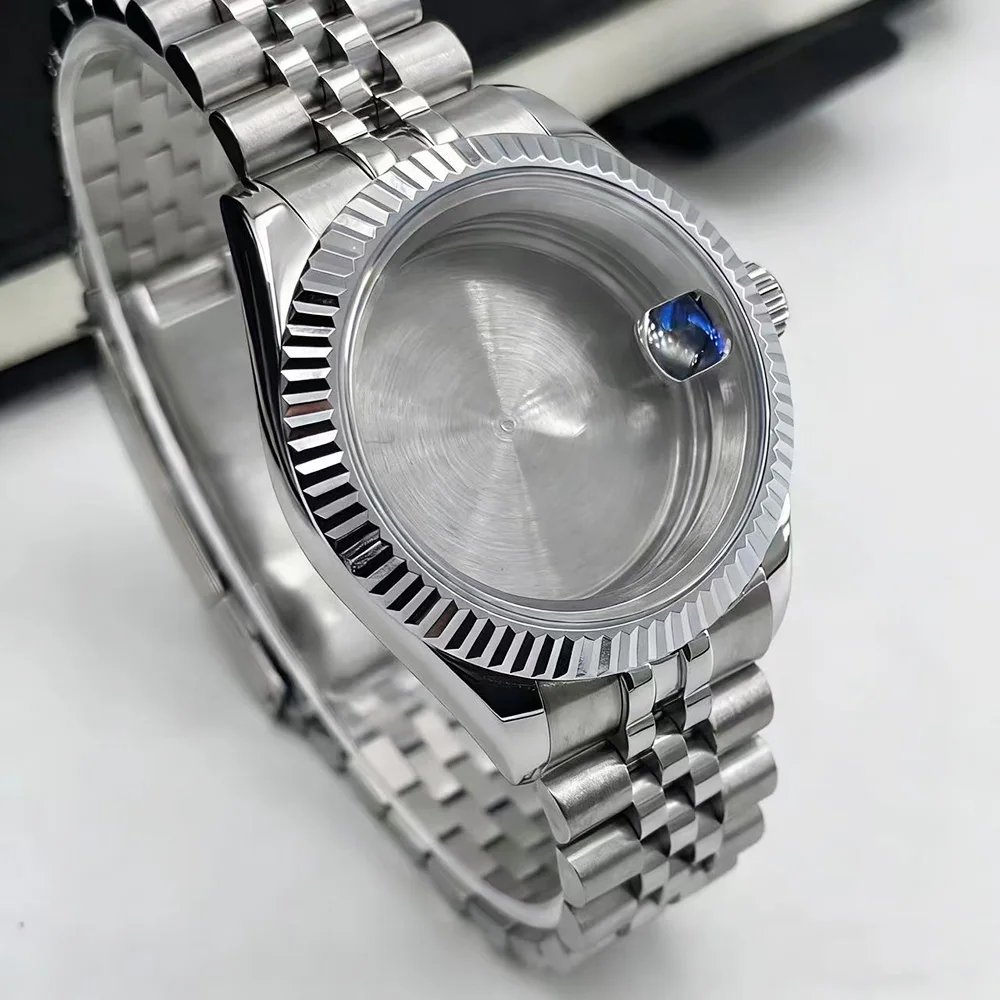 36mm/39mm NH35 model SK series recessed bezel stainless steel watch case, with sapphire glass compatible with NH35/NH36 movement