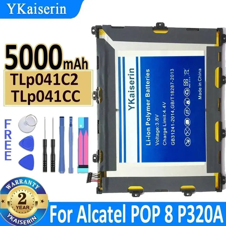 

Tlp041c2 Tlp041cc для Alcatel One Touch Pop 8 P321 P320 P320A P320X Легкий безопасный аккумулятор для планшета емкостью 5000 мАч