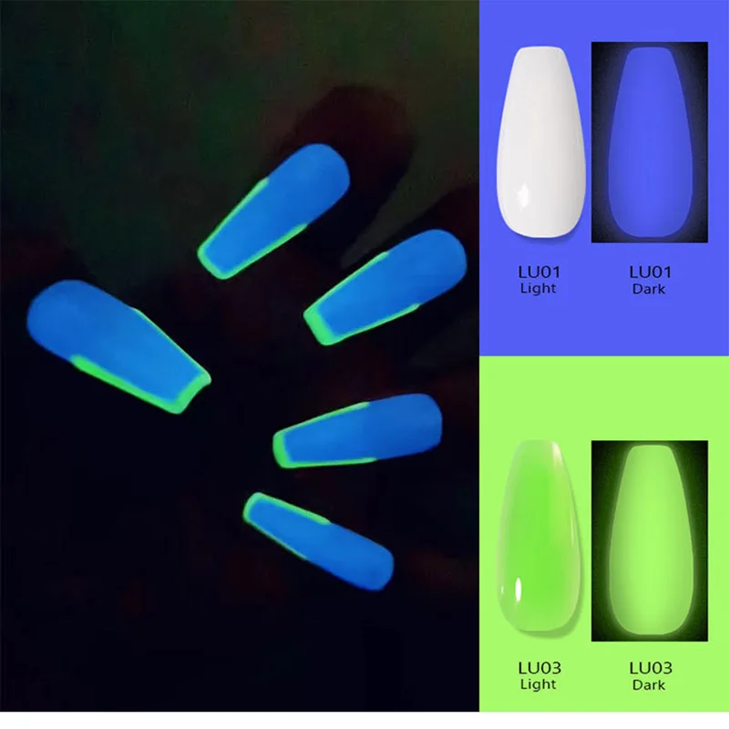 Glow-in-The-Dark Extension Crystal Uv Polish Base Coat Semi Permanent Varnish Glitter Gel Paints Nails Professional Material