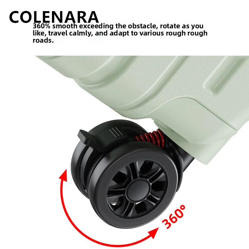 COLENARA Large Capacity Suitcase ABS+PC Boarding Box Student Trolley Case High Quality 20