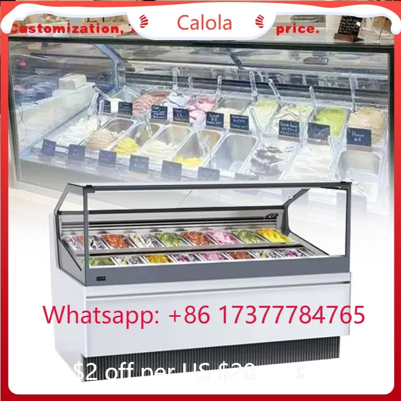 Cooling Mode Gelato Display High Efficiency Refrigerator Showcase