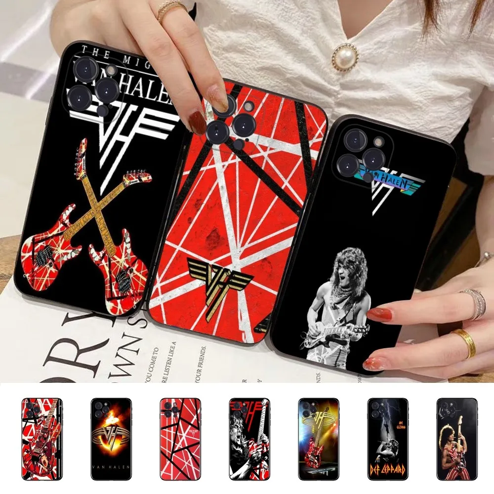 E-Eddie Van H-Halen Phone Case Silicone Soft for iphone 16 15 14 13 12 11 Pro Mini XS MAX Plus X Cover